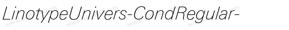 LinotypeUnivers-CondRegular字体转换