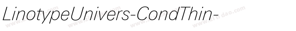 LinotypeUnivers-CondThin字体转换