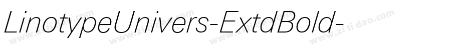 LinotypeUnivers-ExtdBold字体转换