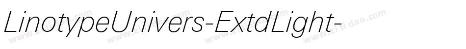 LinotypeUnivers-ExtdLight字体转换