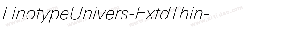 LinotypeUnivers-ExtdThin字体转换