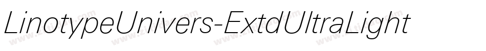 LinotypeUnivers-ExtdUltraLight字体转换