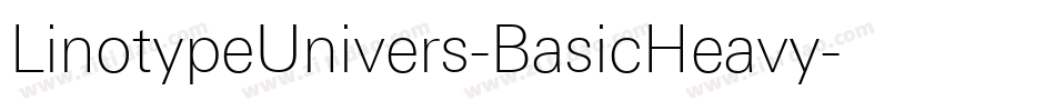 LinotypeUnivers-BasicHeavy字体转换