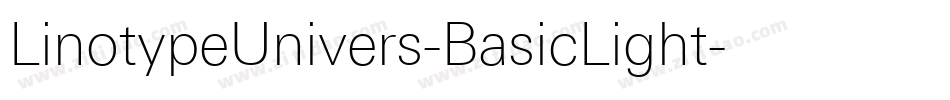 LinotypeUnivers-BasicLight字体转换