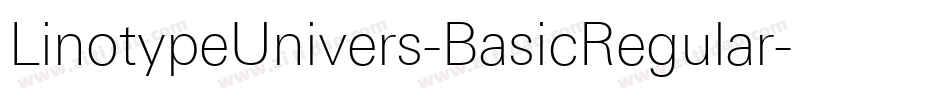 LinotypeUnivers-BasicRegular字体转换