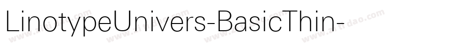 LinotypeUnivers-BasicThin字体转换