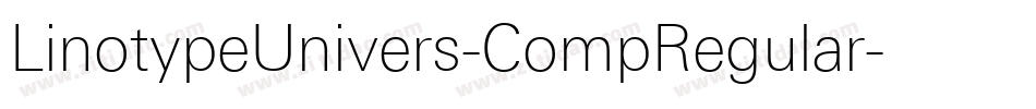 LinotypeUnivers-CompRegular字体转换