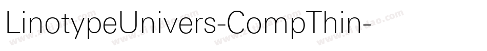 LinotypeUnivers-CompThin字体转换