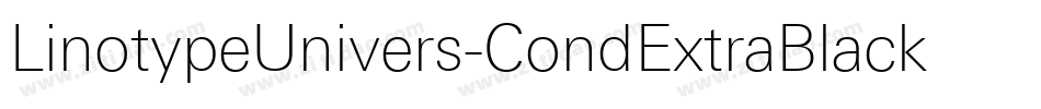LinotypeUnivers-CondExtraBlack字体转换
