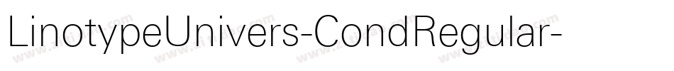 LinotypeUnivers-CondRegular字体转换