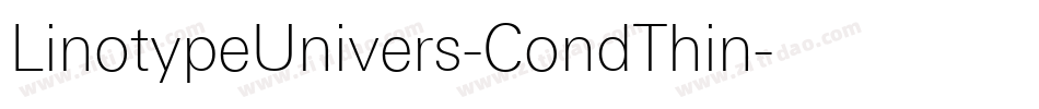 LinotypeUnivers-CondThin字体转换