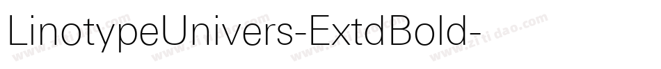 LinotypeUnivers-ExtdBold字体转换