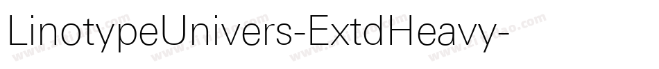 LinotypeUnivers-ExtdHeavy字体转换