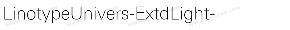 LinotypeUnivers-ExtdLight字体转换