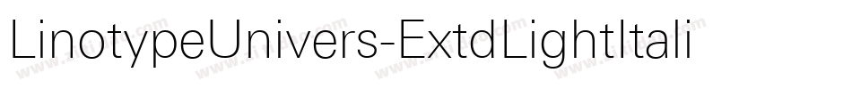 LinotypeUnivers-ExtdLightItalic字体转换