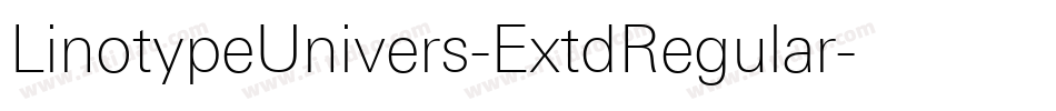 LinotypeUnivers-ExtdRegular字体转换