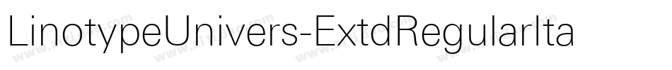 LinotypeUnivers-ExtdRegularItalic字体转换
