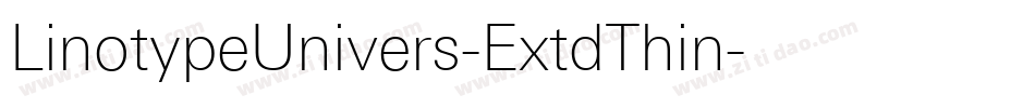 LinotypeUnivers-ExtdThin字体转换