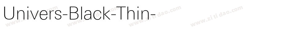 Univers-Black-Thin字体转换
