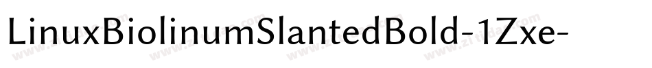 LinuxBiolinumSlantedBold-1Zxe字体转换