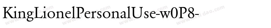 KingLionelPersonalUse-w0P8字体转换
