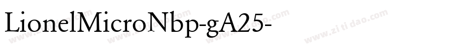 LionelMicroNbp-gA25字体转换