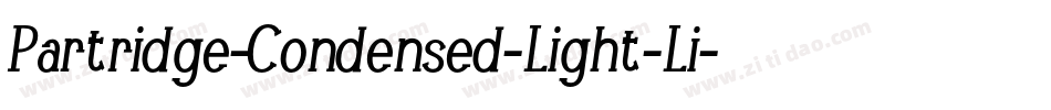 Partridge-Condensed-Light-Li字体转换