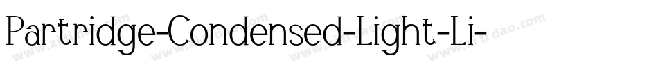 Partridge-Condensed-Light-Li字体转换