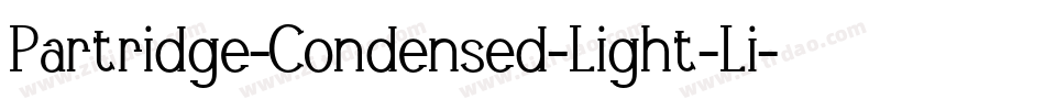 Partridge-Condensed-Light-Li字体转换