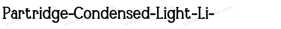 Partridge-Condensed-Light-Li字体转换