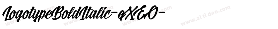 LogotypeBoldItalic-eXEO字体转换