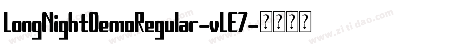 LongNightDemoRegular-vLE7字体转换