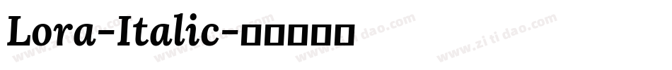 Lora-Italic字体转换