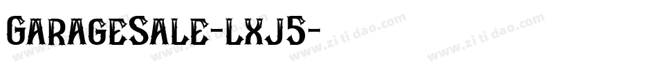 GarageSale-lxj5字体转换
