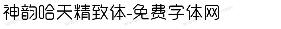 神韵哈天精致体字体转换