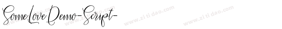 SomeLoveDemo-Script字体转换
