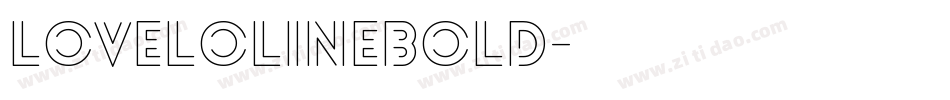 LoveloLineBold字体转换