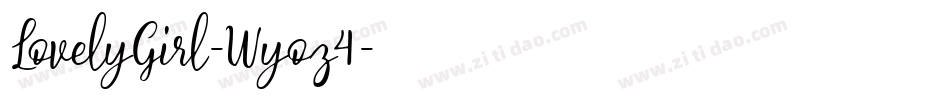 LovelyGirl-Wyoz4字体转换