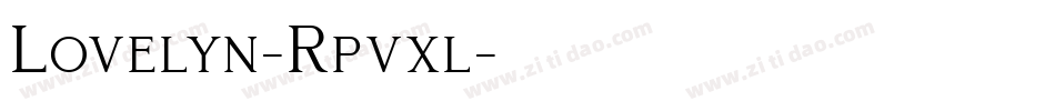 Lovelyn-Rpvxl字体转换