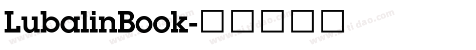 LubalinBook字体转换