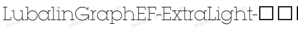 LubalinGraphEF-ExtraLight字体转换