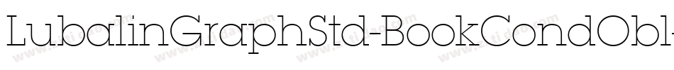 LubalinGraphStd-BookCondObl字体转换