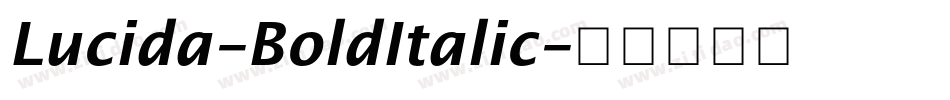 Lucida-BoldItalic字体转换