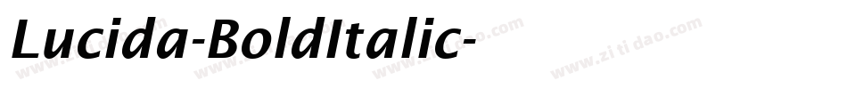 Lucida-BoldItalic字体转换