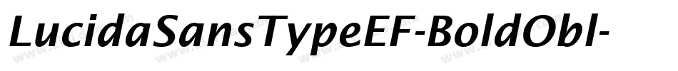 LucidaSansTypeEF-BoldObl字体转换