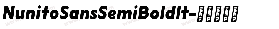 NunitoSansSemiBoldIt字体转换