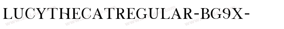 LucyTheCatRegular-Bg9x字体转换