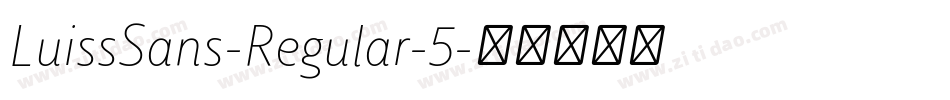 LuissSans-Regular-5字体转换