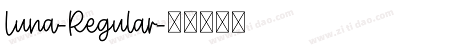Luna-Regular字体转换
