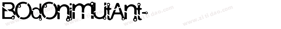 BodoniMutant字体转换